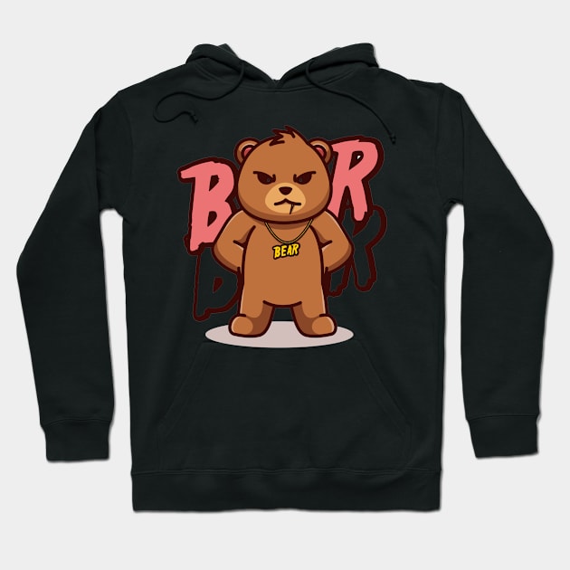 cool bear mascot illustration Hoodie by windhamshop